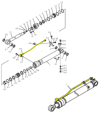 KOMATSU PC120 PC130 Труба для экскаватора для гидравлического цилиндра и железной трубы
