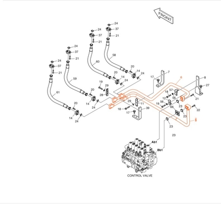 DX190-3B DX200-3B Экскаваторы Трубопроводы Строительные работы Гидравлические распределительные трубы