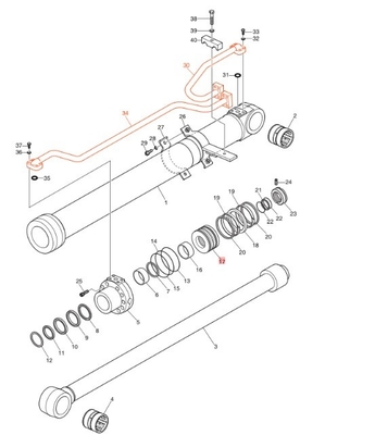 DX190-3B DX200-3B Экскаваторы Трубопроводы Строительные работы Гидравлические распределительные трубы